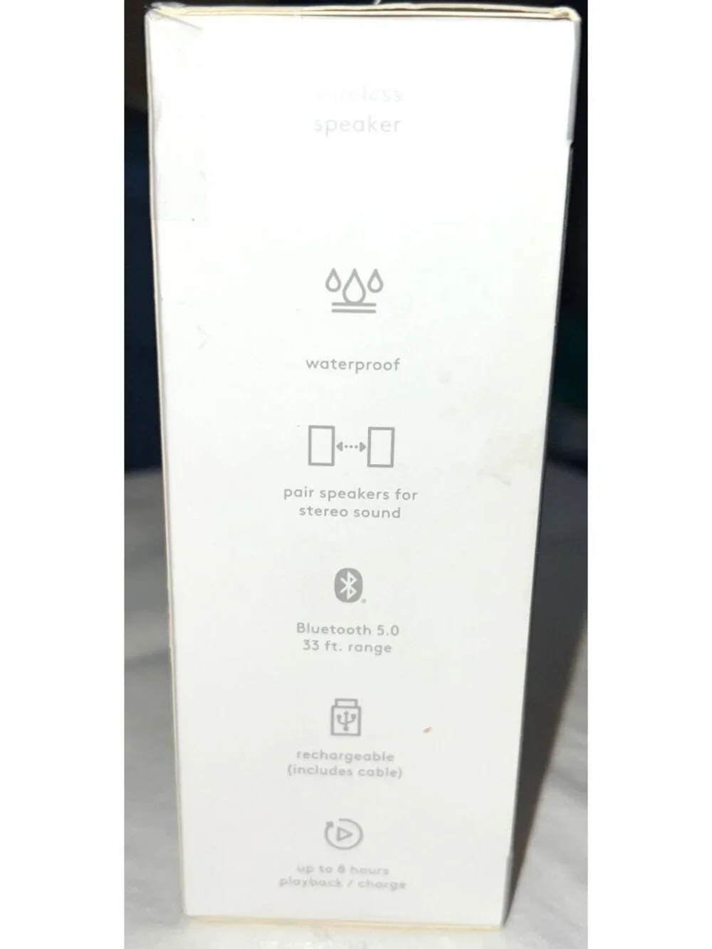 Heyday Wireless Bluetooth 5.0 Speaker Waterproof Rechargeable Black - Picture 2 of 3
